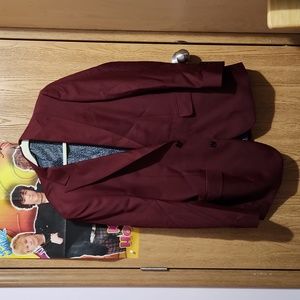 Wool Sharkskin Suit Jacket